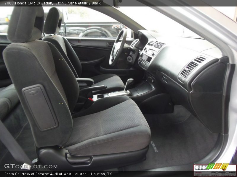 Satin Silver Metallic / Black 2005 Honda Civic LX Sedan