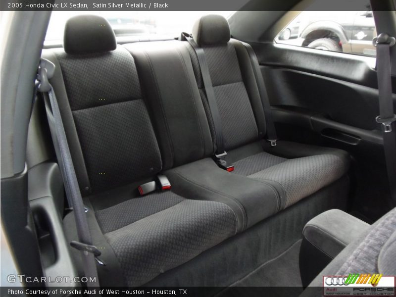 Satin Silver Metallic / Black 2005 Honda Civic LX Sedan