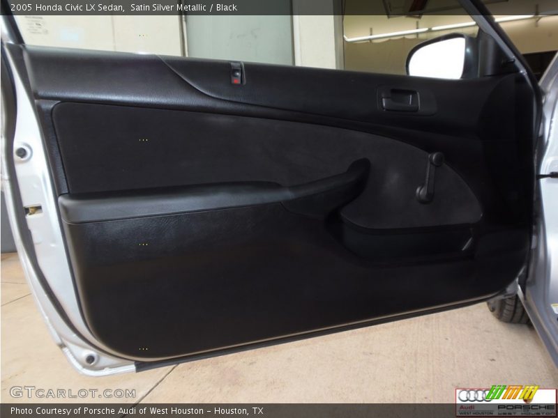 Satin Silver Metallic / Black 2005 Honda Civic LX Sedan