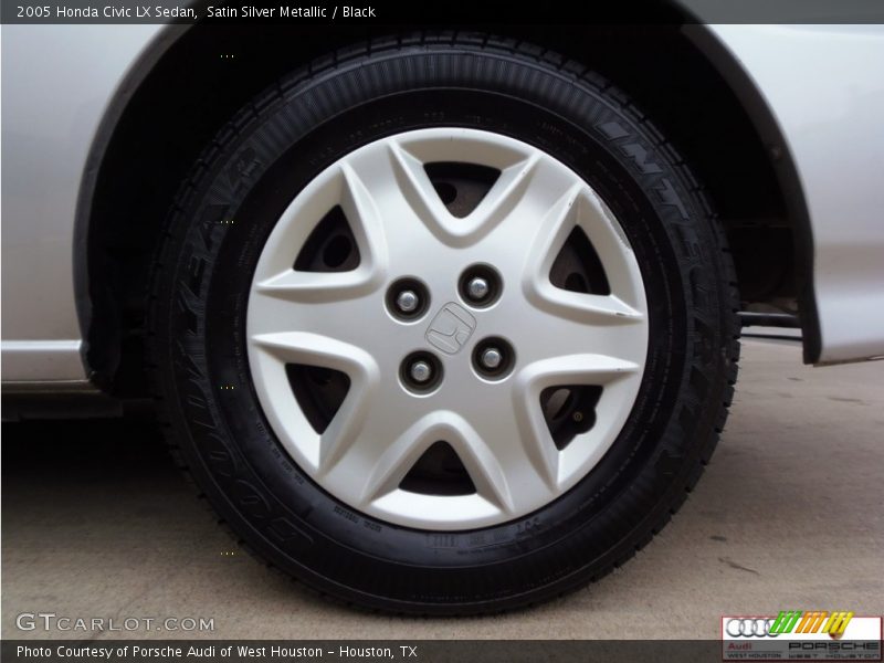 Satin Silver Metallic / Black 2005 Honda Civic LX Sedan