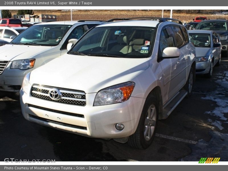 Super White / Taupe 2008 Toyota RAV4 Limited V6