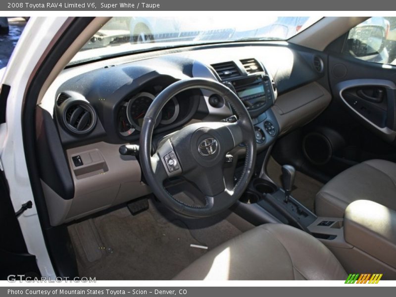 Super White / Taupe 2008 Toyota RAV4 Limited V6