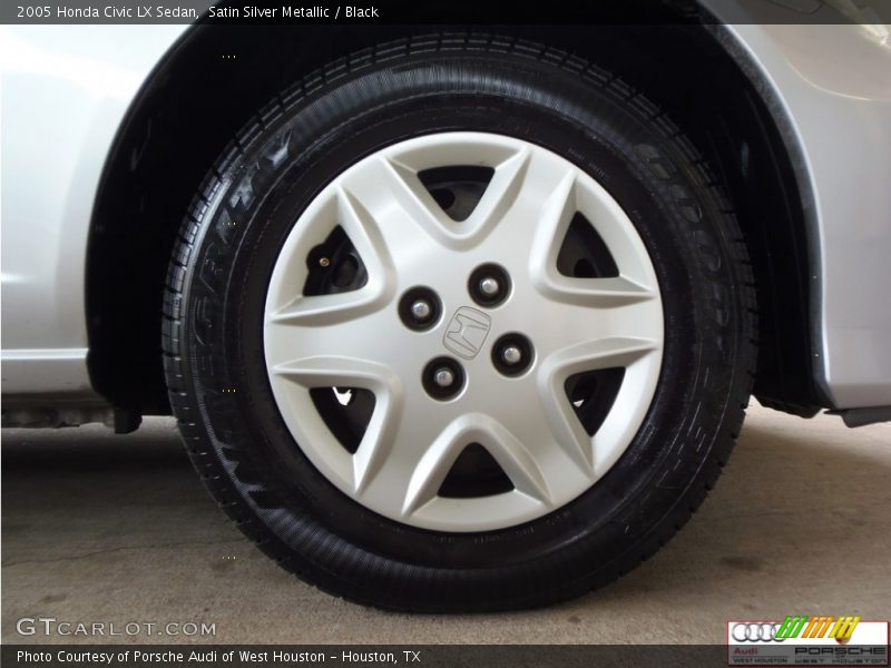 Satin Silver Metallic / Black 2005 Honda Civic LX Sedan