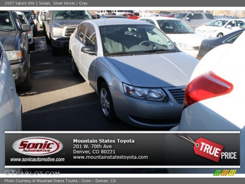 Silver Nickel / Gray 2007 Saturn ION 2 Sedan