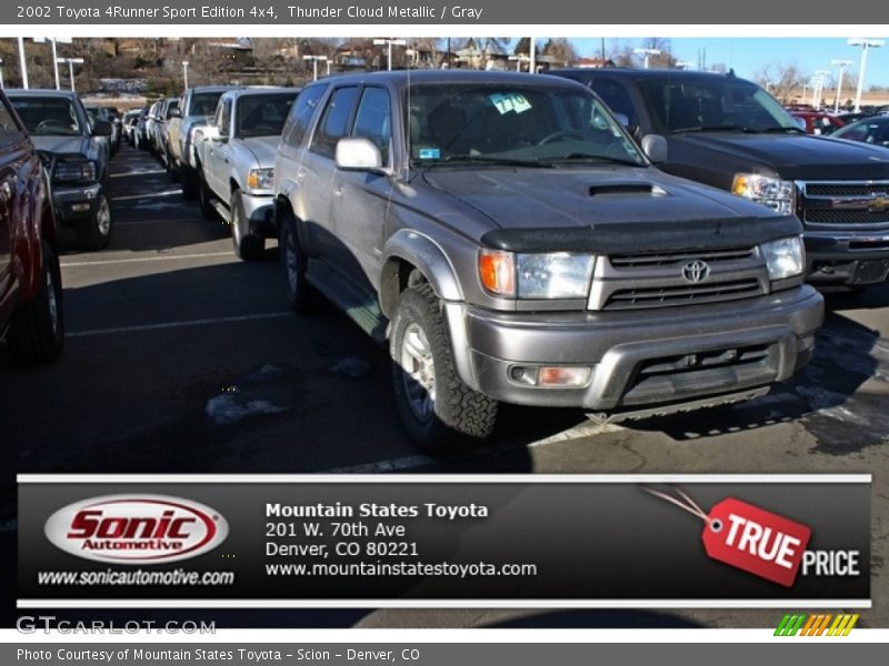 Thunder Cloud Metallic / Gray 2002 Toyota 4Runner Sport Edition 4x4