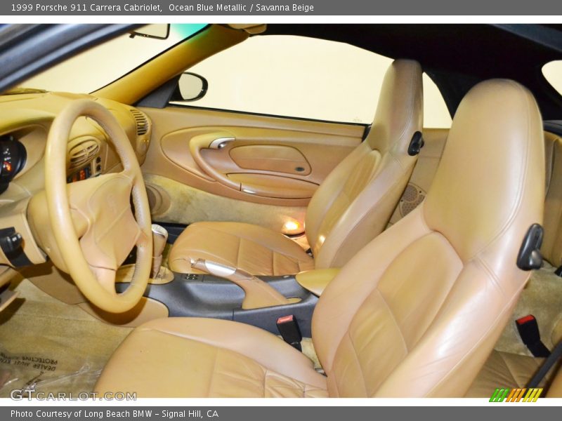 Ocean Blue Metallic / Savanna Beige 1999 Porsche 911 Carrera Cabriolet