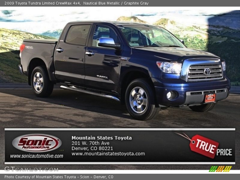 Nautical Blue Metallic / Graphite Gray 2009 Toyota Tundra Limited CrewMax 4x4