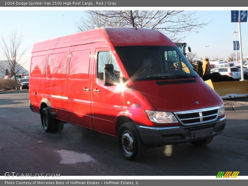 Red / Gray 2004 Dodge Sprinter Van 2500 High Roof Cargo