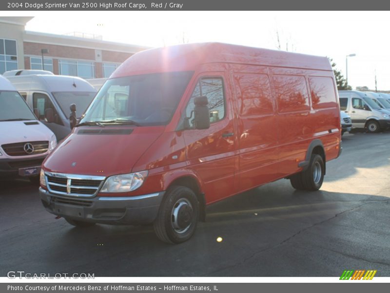 Red / Gray 2004 Dodge Sprinter Van 2500 High Roof Cargo