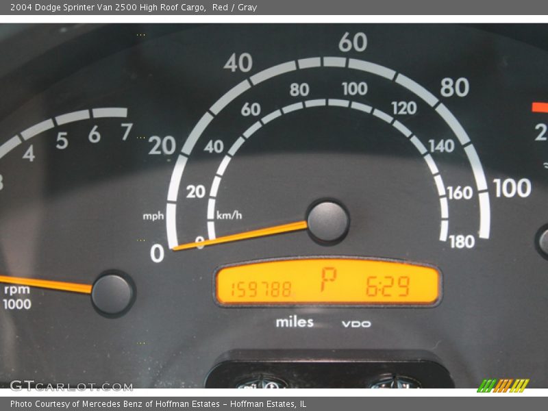 Red / Gray 2004 Dodge Sprinter Van 2500 High Roof Cargo