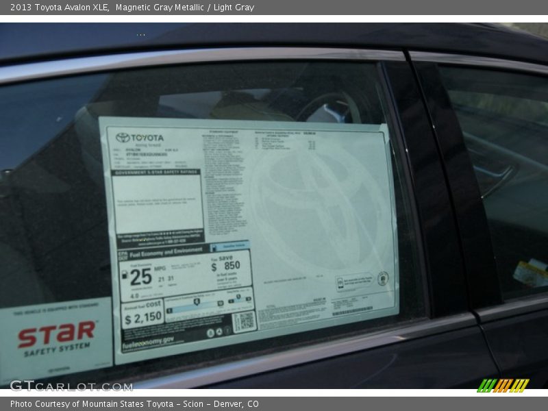 Magnetic Gray Metallic / Light Gray 2013 Toyota Avalon XLE