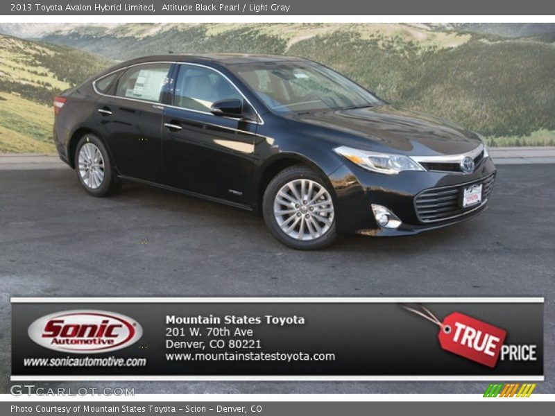 Attitude Black Pearl / Light Gray 2013 Toyota Avalon Hybrid Limited