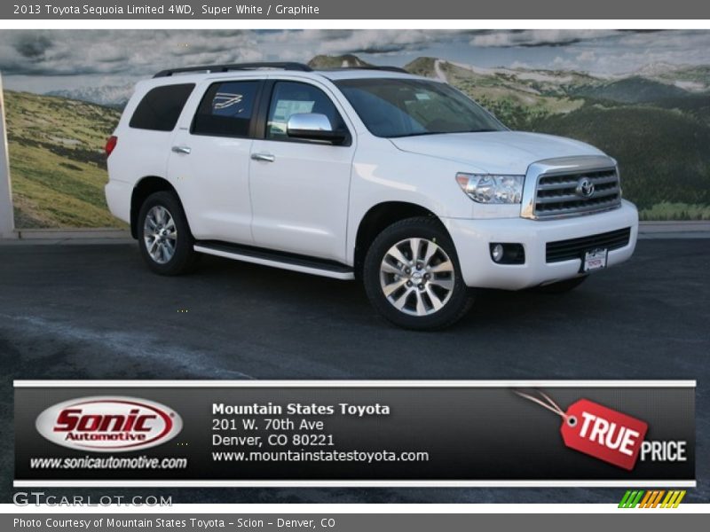 Super White / Graphite 2013 Toyota Sequoia Limited 4WD
