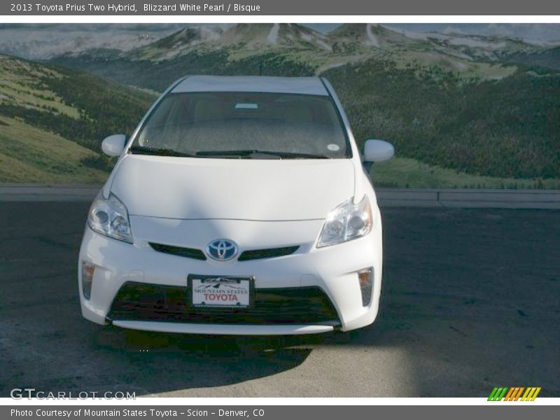 Blizzard White Pearl / Bisque 2013 Toyota Prius Two Hybrid