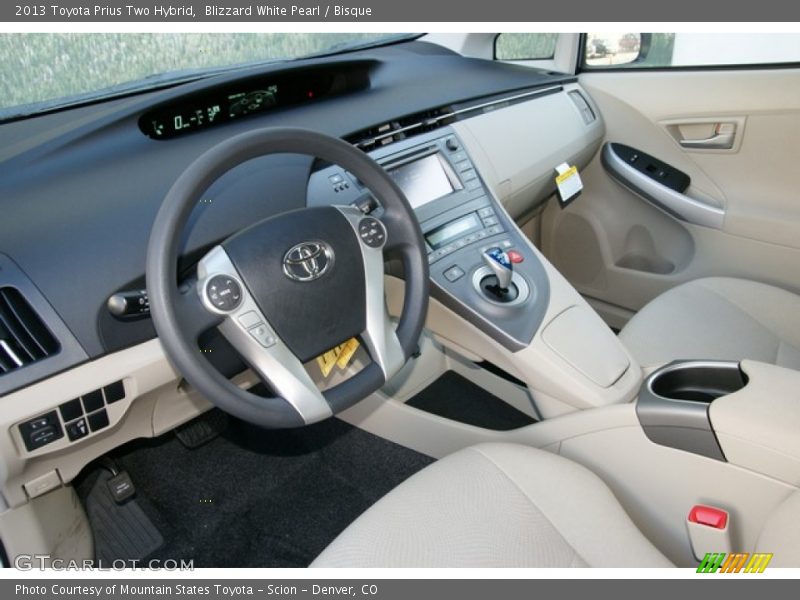 Blizzard White Pearl / Bisque 2013 Toyota Prius Two Hybrid