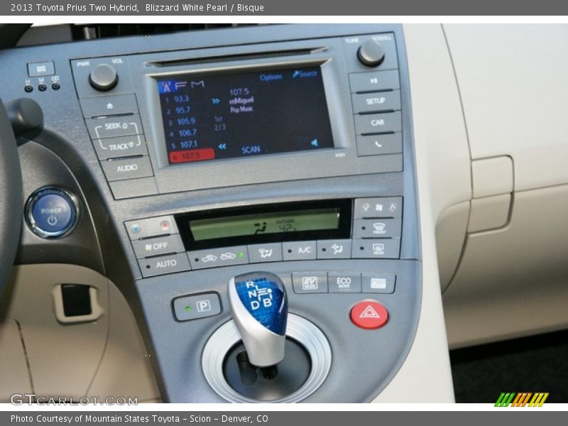 Blizzard White Pearl / Bisque 2013 Toyota Prius Two Hybrid