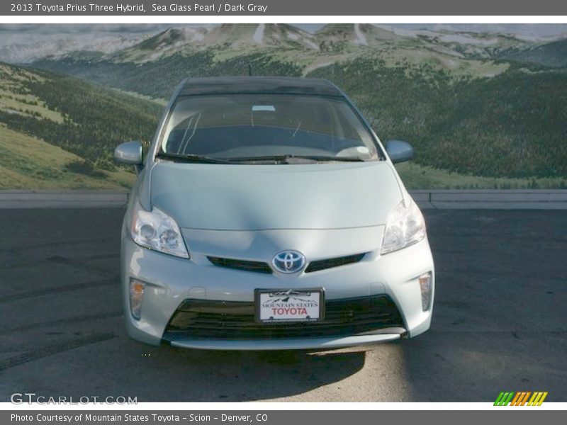 Sea Glass Pearl / Dark Gray 2013 Toyota Prius Three Hybrid