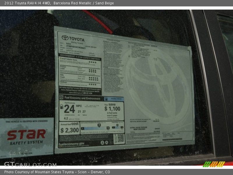 Barcelona Red Metallic / Sand Beige 2012 Toyota RAV4 I4 4WD