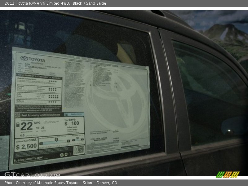 Black / Sand Beige 2012 Toyota RAV4 V6 Limited 4WD