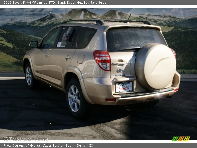 Sandy Beach Metallic / Sand Beige 2012 Toyota RAV4 V6 Limited 4WD