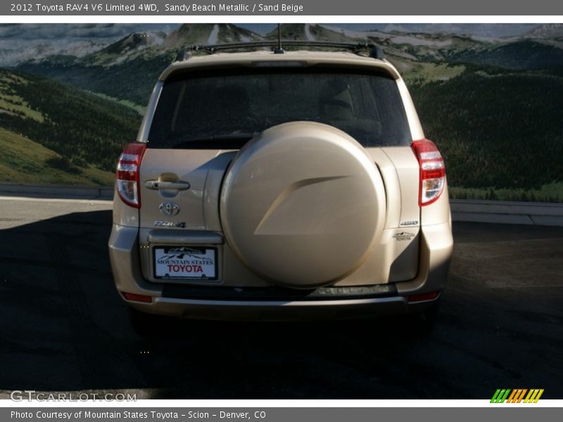 Sandy Beach Metallic / Sand Beige 2012 Toyota RAV4 V6 Limited 4WD