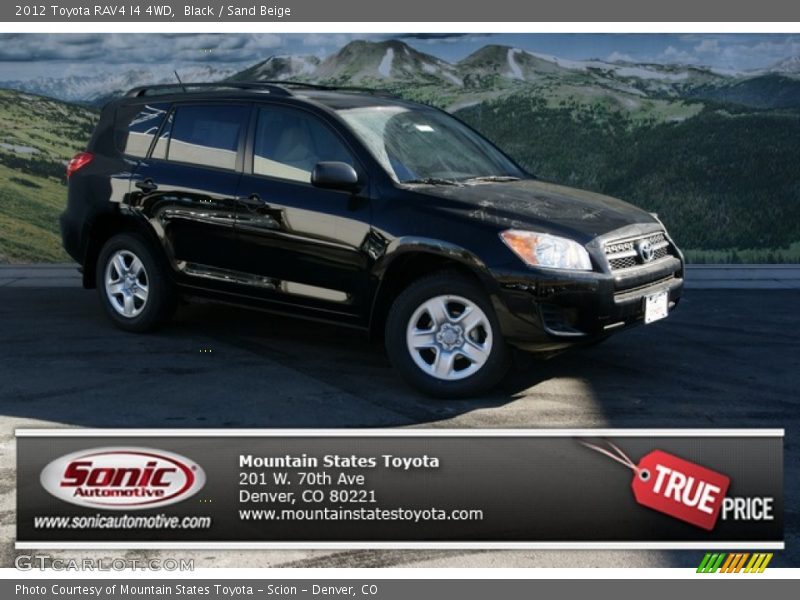 Black / Sand Beige 2012 Toyota RAV4 I4 4WD