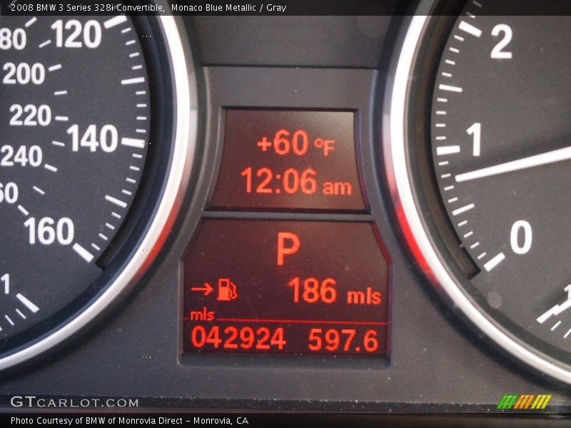 Monaco Blue Metallic / Gray 2008 BMW 3 Series 328i Convertible