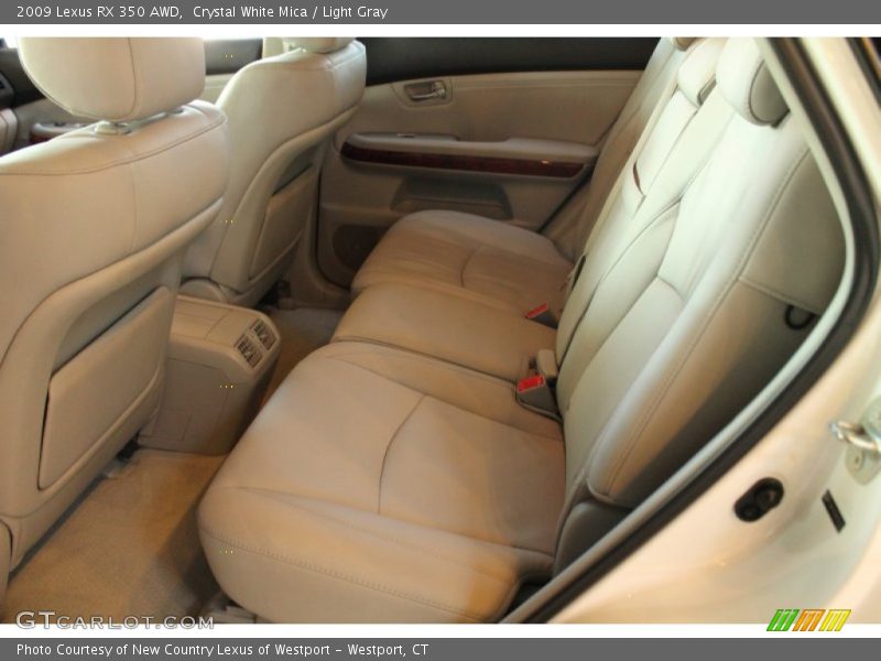 Crystal White Mica / Light Gray 2009 Lexus RX 350 AWD