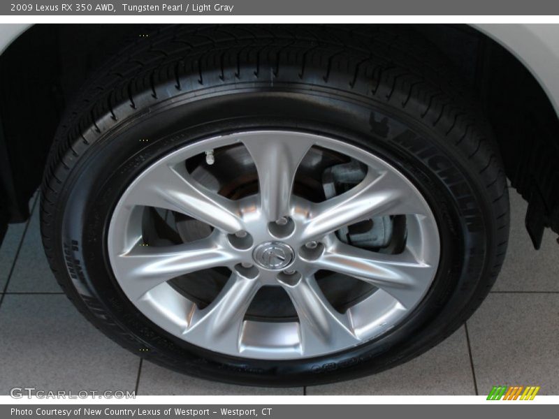Tungsten Pearl / Light Gray 2009 Lexus RX 350 AWD