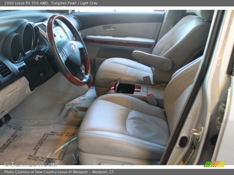 Tungsten Pearl / Light Gray 2009 Lexus RX 350 AWD