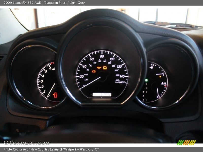 Tungsten Pearl / Light Gray 2009 Lexus RX 350 AWD