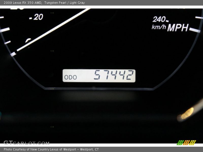 Tungsten Pearl / Light Gray 2009 Lexus RX 350 AWD