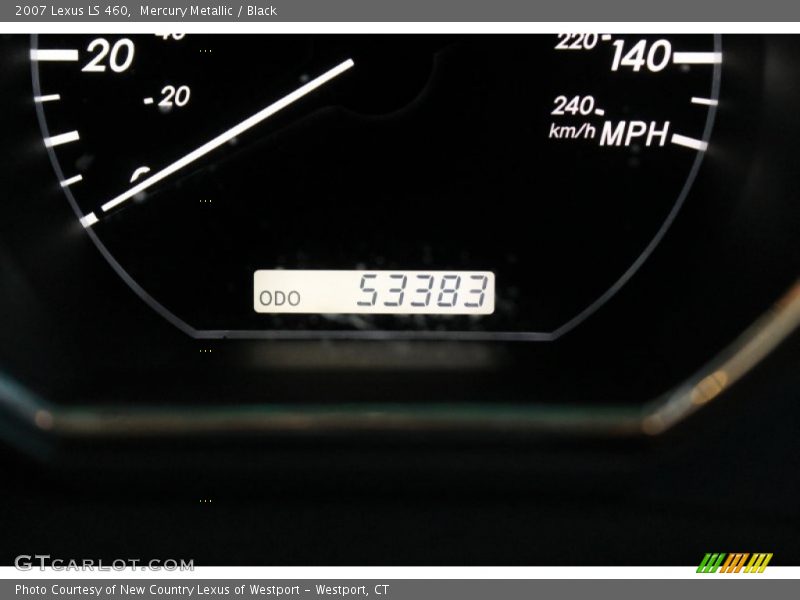Mercury Metallic / Black 2007 Lexus LS 460