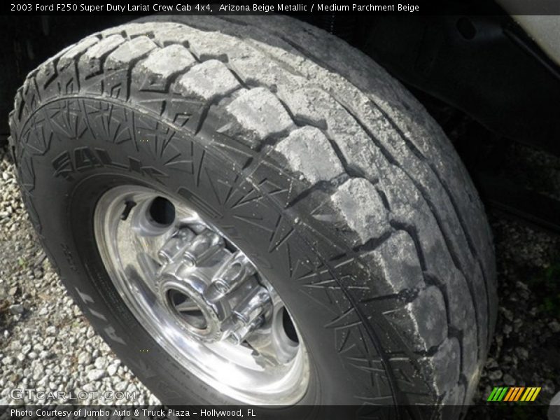 Arizona Beige Metallic / Medium Parchment Beige 2003 Ford F250 Super Duty Lariat Crew Cab 4x4