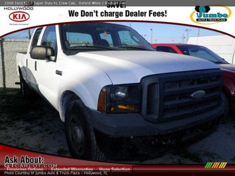 Oxford White / Medium Flint 2006 Ford F250 Super Duty XL Crew Cab