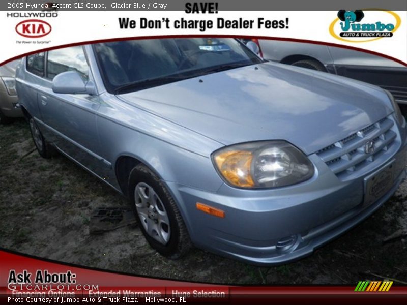 Glacier Blue / Gray 2005 Hyundai Accent GLS Coupe