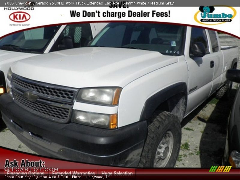 Summit White / Medium Gray 2005 Chevrolet Silverado 2500HD Work Truck Extended Cab 4x4