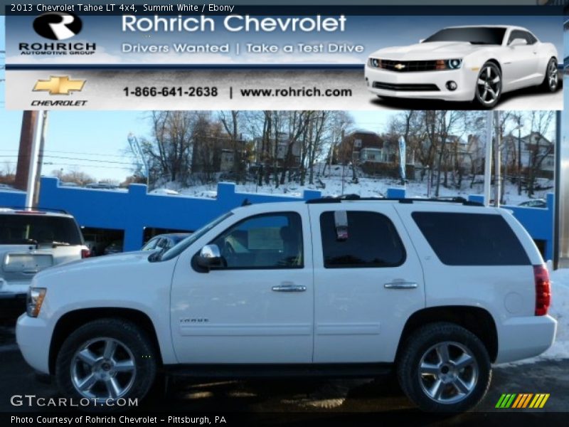 Summit White / Ebony 2013 Chevrolet Tahoe LT 4x4