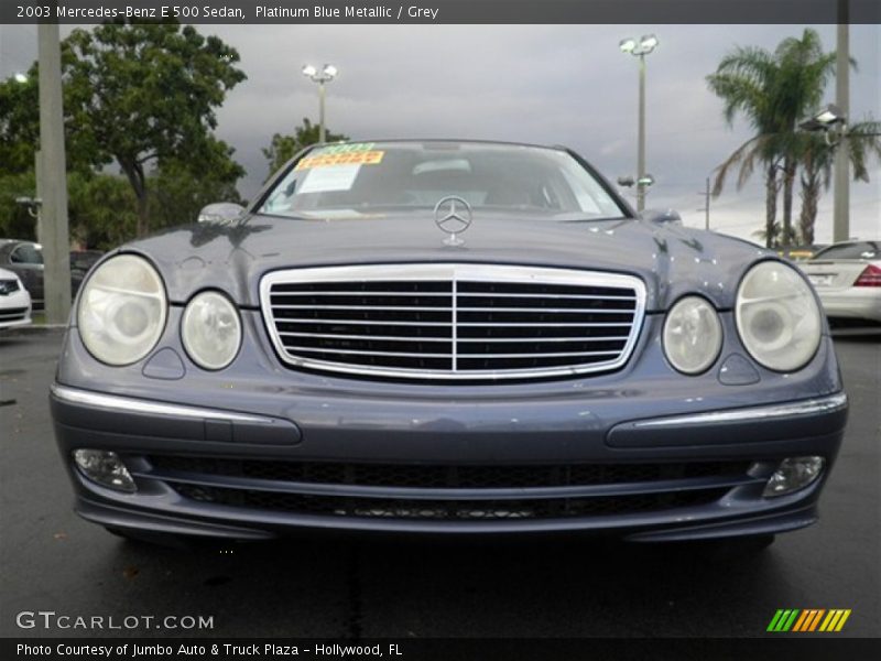 Platinum Blue Metallic / Grey 2003 Mercedes-Benz E 500 Sedan