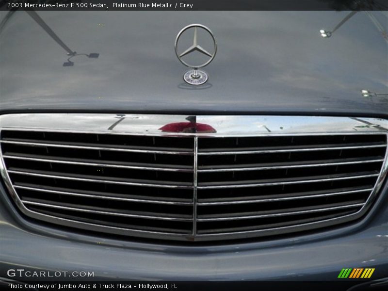 Platinum Blue Metallic / Grey 2003 Mercedes-Benz E 500 Sedan