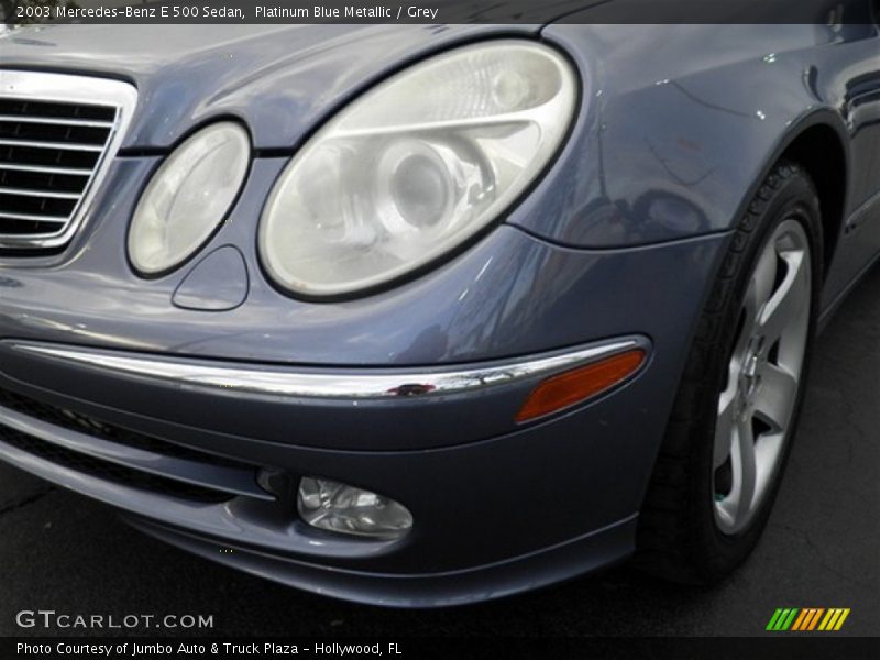 Platinum Blue Metallic / Grey 2003 Mercedes-Benz E 500 Sedan