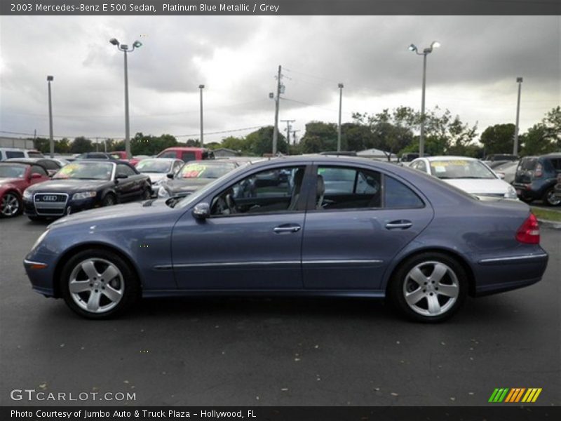 Platinum Blue Metallic / Grey 2003 Mercedes-Benz E 500 Sedan