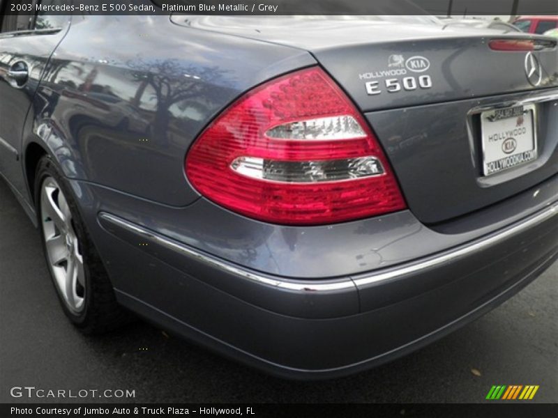 Platinum Blue Metallic / Grey 2003 Mercedes-Benz E 500 Sedan