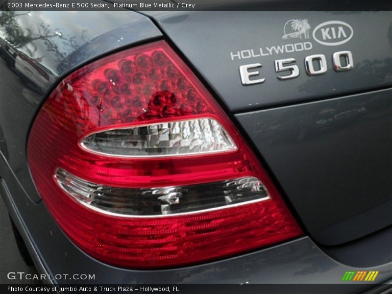 Platinum Blue Metallic / Grey 2003 Mercedes-Benz E 500 Sedan