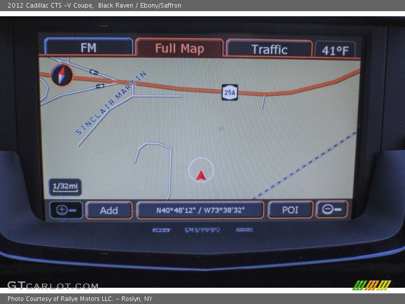 Navigation of 2012 CTS -V Coupe