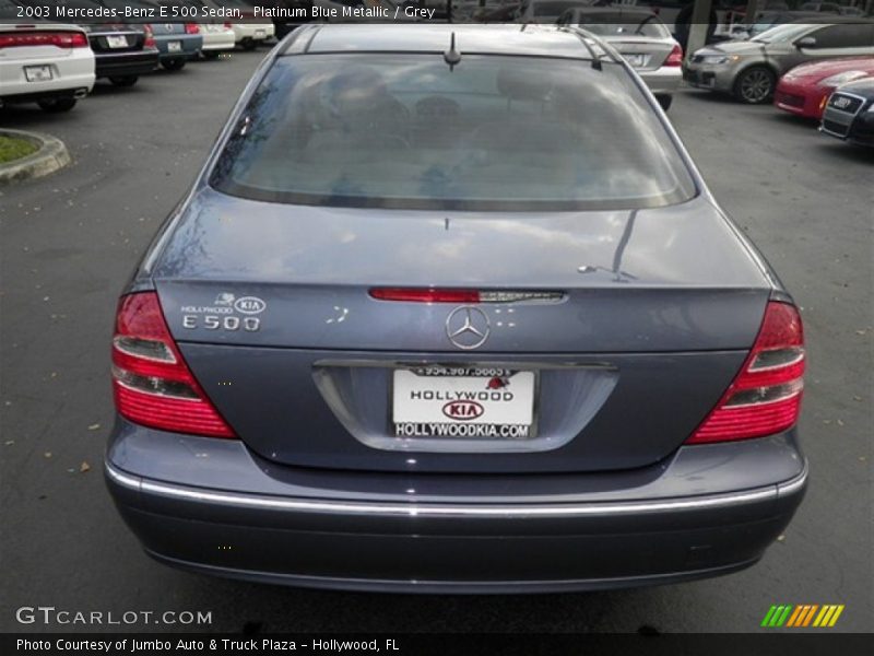 Platinum Blue Metallic / Grey 2003 Mercedes-Benz E 500 Sedan
