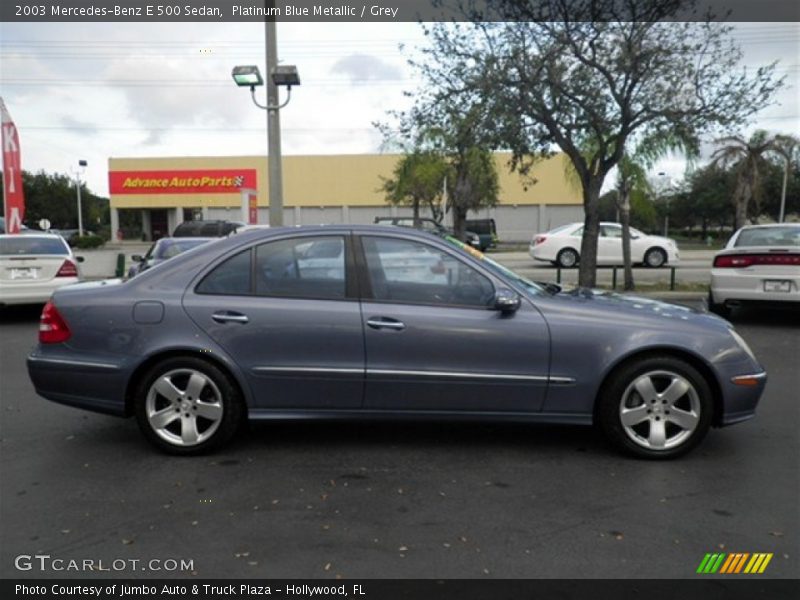 Platinum Blue Metallic / Grey 2003 Mercedes-Benz E 500 Sedan