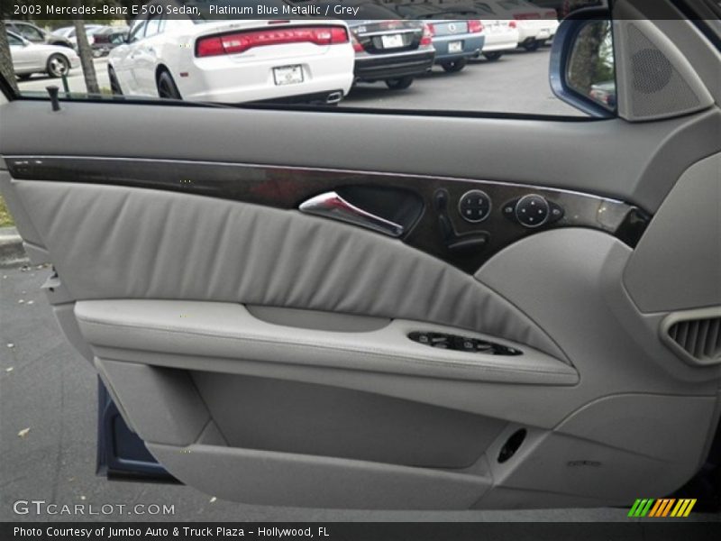 Platinum Blue Metallic / Grey 2003 Mercedes-Benz E 500 Sedan