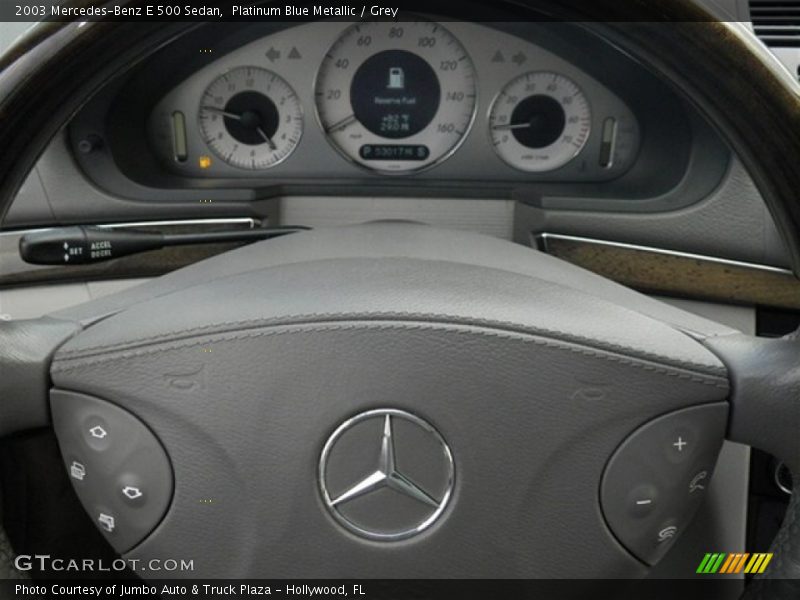 Platinum Blue Metallic / Grey 2003 Mercedes-Benz E 500 Sedan