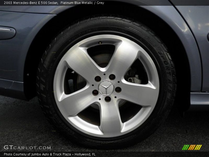 Platinum Blue Metallic / Grey 2003 Mercedes-Benz E 500 Sedan